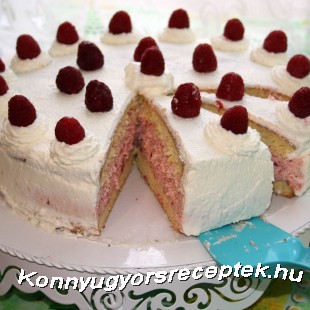 Krémes málnatorta 