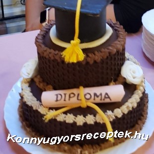 Diplomaosztóra ( rumos dió-csokoládé)