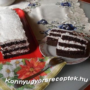 Kókusz krémes szelet 