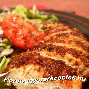 Mézes-mustáros sült csirkemell