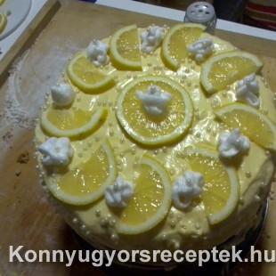 Citromos Túrókrémtorta