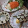 Fasirozott, krumplipürével és savanyúságal (Teknősbéka, hal és darázs)